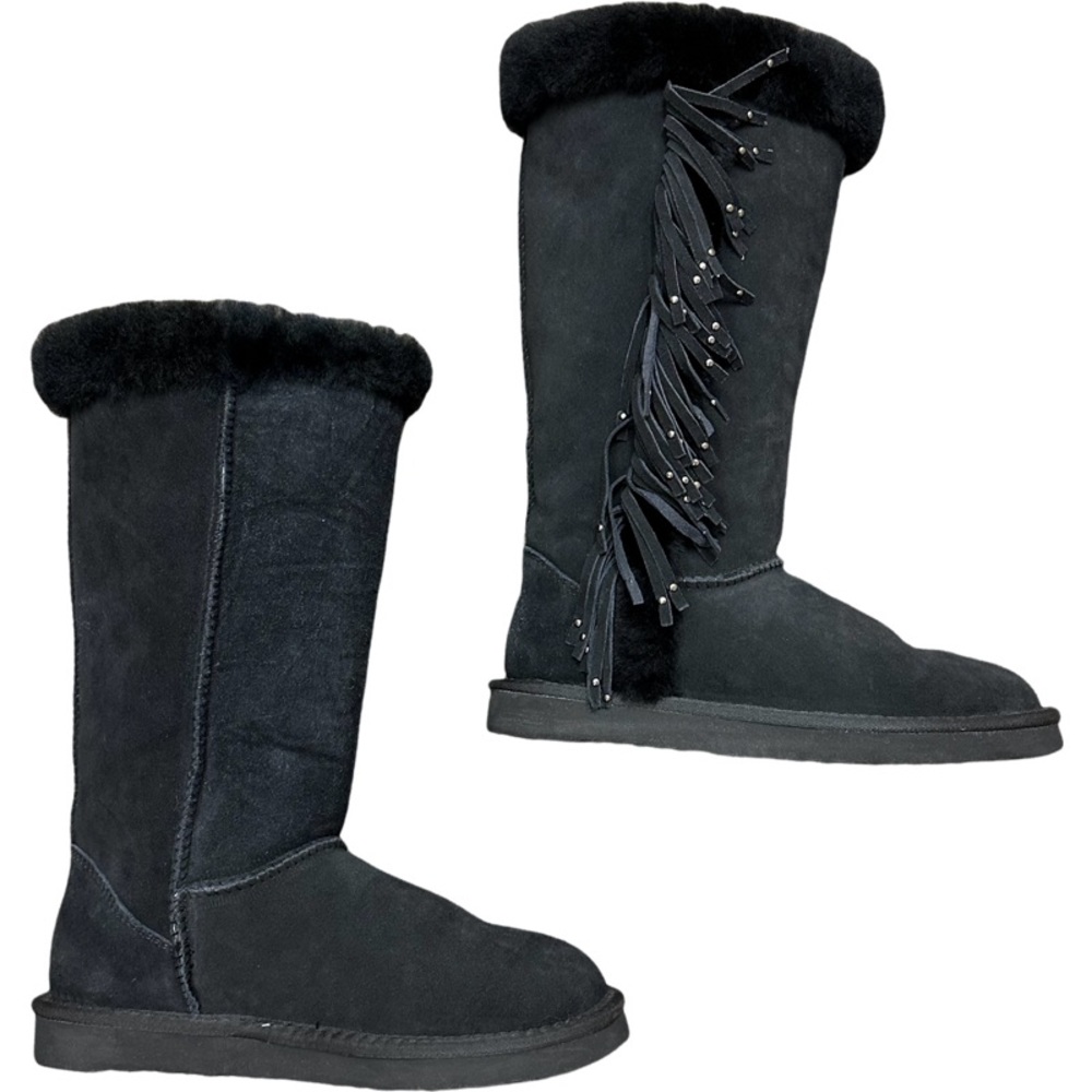 Atwell Battery Shearling Black Fringe Boot. These are gorgeous!